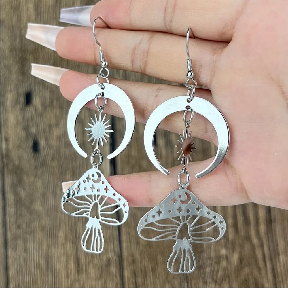 Mushroom boho earrings